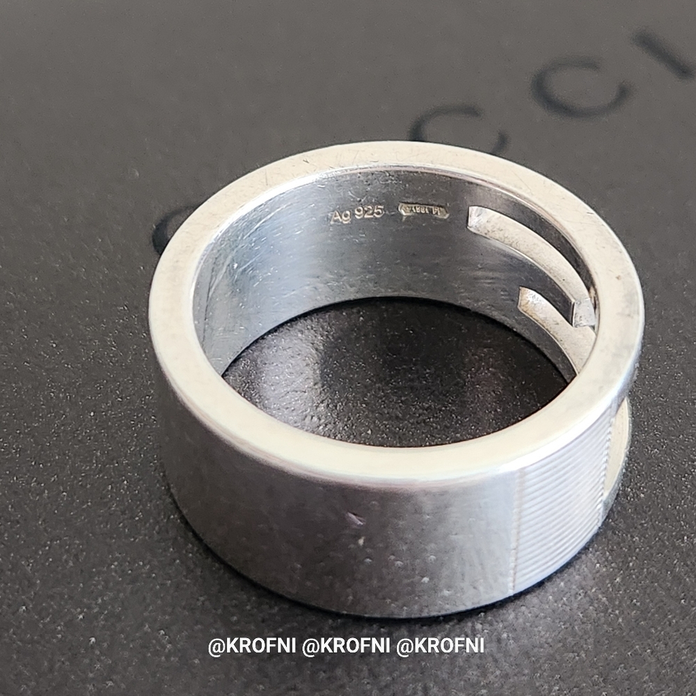 Gucci sterling silver ring sz 5.25 - Picture 3 of 6